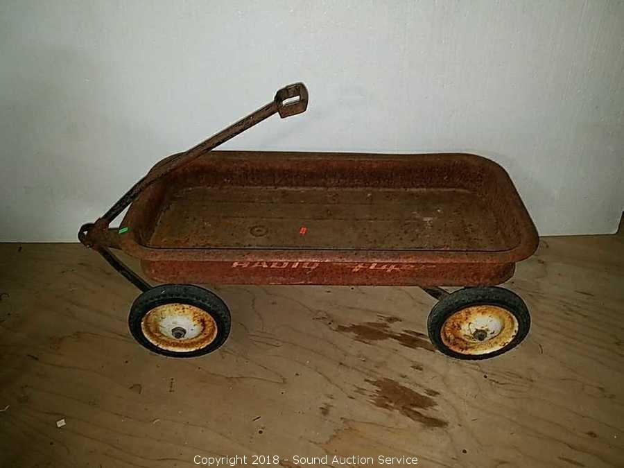 Sound Auction Service - Auction: 3/27/18 Tribal Instruments, Decor &  Household Estate Auction ITEM: Vtg. Radio Flyer Metal Cart