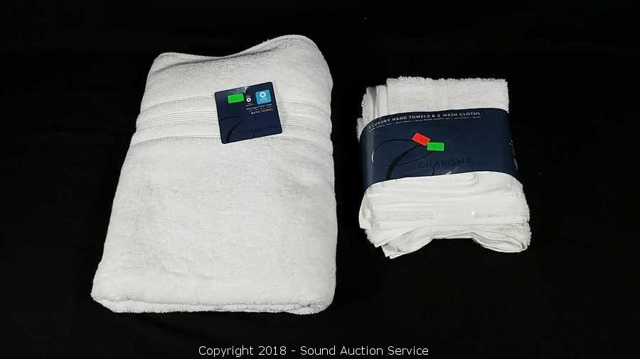 Sound Auction Service - Auction: 12/10/19 James, Methenitis & Others Estate  Auction ITEM: 4pc. Charisma Grey Luxury Bath & Hand Towels