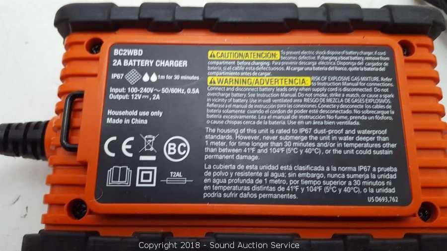BLACK + DECKER 2 Amp Waterproof Battery Charger/Maintainer (BC2WBD