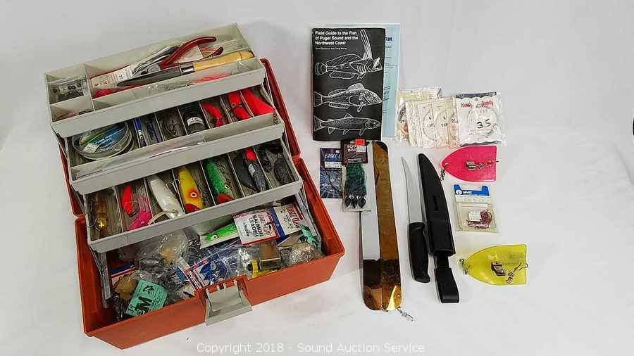 Sound Auction Service - Auction: 07/10/18 Home Improvement & Estate  Furnishings Auction ITEM: Umco Tackle Box Loaded w/Fishing Tackle & More