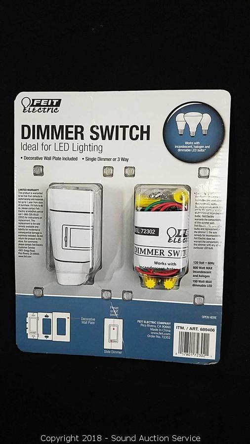 Sound Auction Service - Auction: 09/27/22 SAS Online Auction ITEM: 2 Feit  Smart Wi-Fi Dimmer Switches