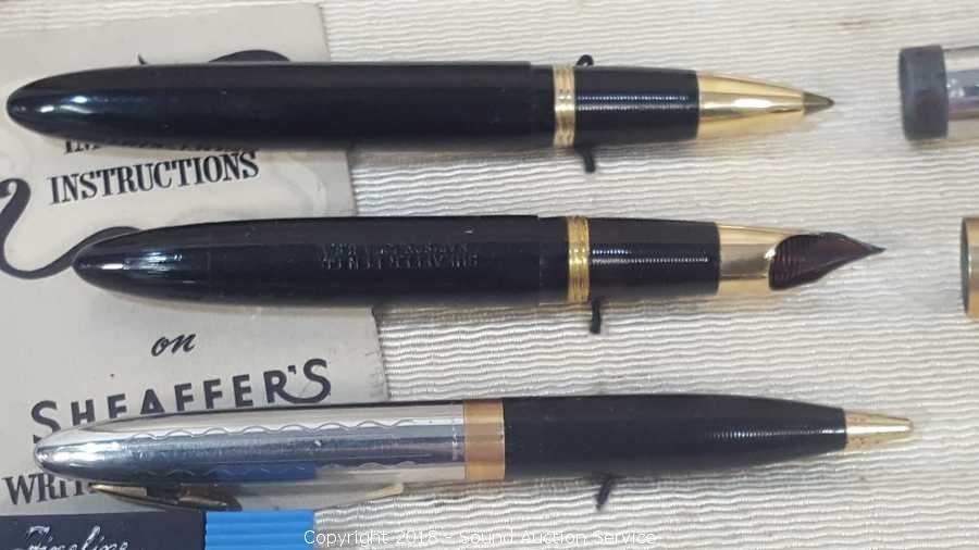 Vintage Sheaffer Fountain Pen With 14k Gold Nib and Retracting Pencil Set -   Norway
