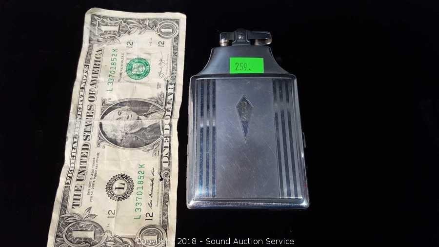 Sound Auction Service - Auction: 09/27/18 Hicks & Morgan Estate Auction  ITEM: Vtg. Ronson Cigarette Case Lighter - No Flint