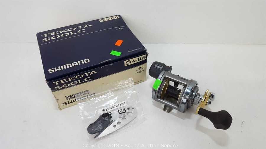 Sound Auction Service - Auction: 10/02/18 Summer's End Auction ITEM: Shimano  Tekota 500LC Fishing Reel w/Box