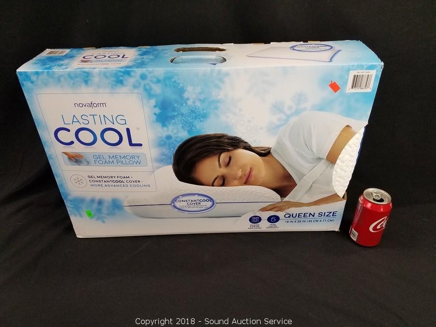 Novaform lasting cool gel store memory foam pillow queen size