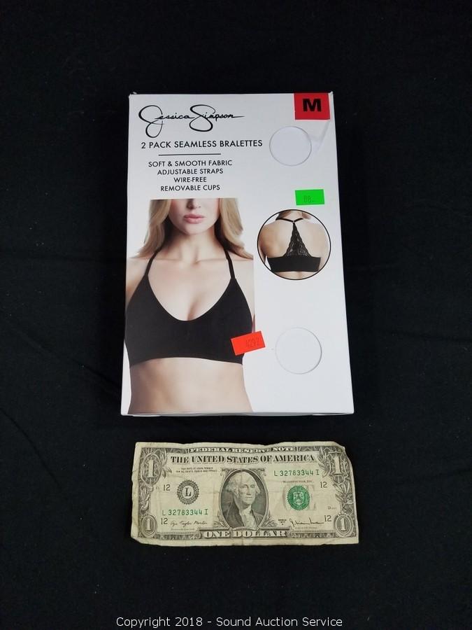 Sound Auction Service - Auction: 10/04/18 New & Lightly Used Store Returns  Auction ITEM: 1 Jessica Simpson Seamless Bralette - Large