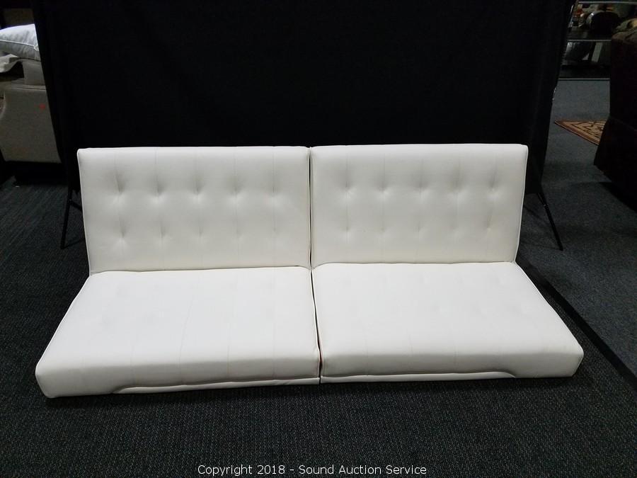 abbyson jackson camel leather foldable futon sofa bed