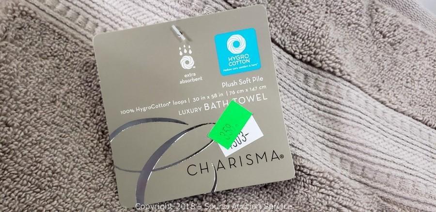 Sound Auction Service - Auction: 12/10/19 James, Methenitis & Others Estate  Auction ITEM: 4pc. Charisma Grey Luxury Bath & Hand Towels