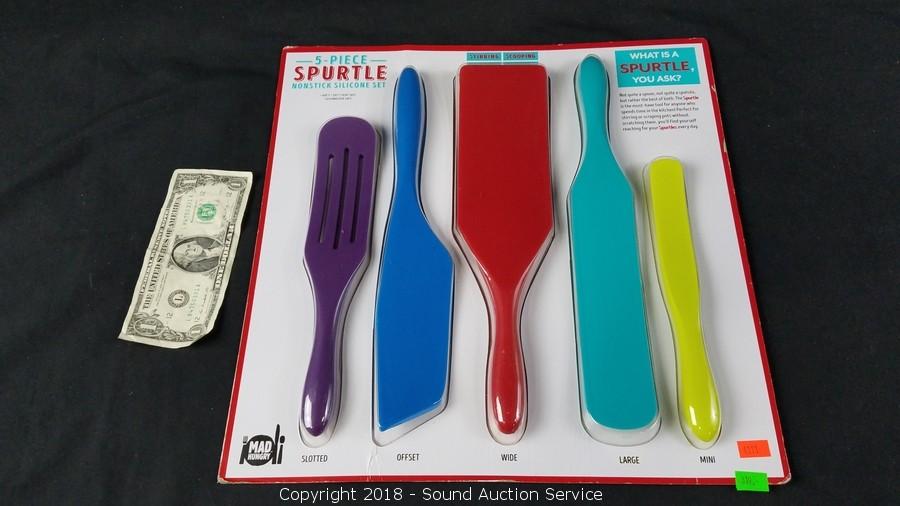 Sound Auction Service - Auction: 12/27/18 Farewell 2018 Auction! ITEM: 5pc.  Spurtle Non-Stick Silicone Utensil Set