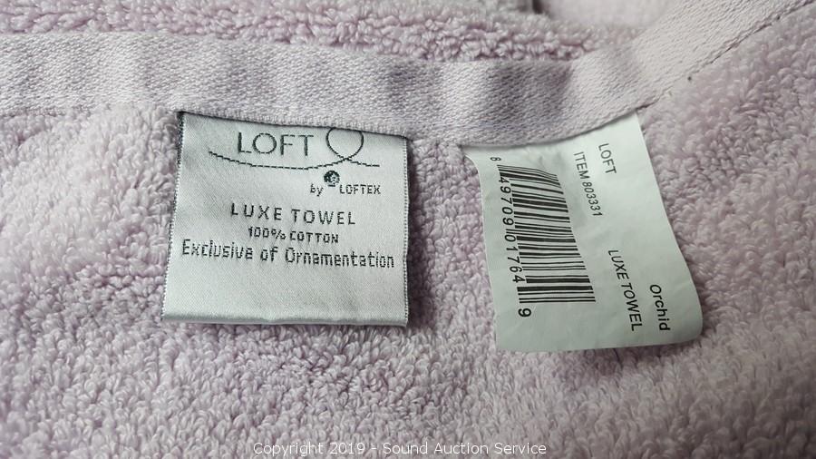 Loftex Luxe Cotton Bath Towel Exclusive on Silk Ornamentation, Orchid Lilac  NEW