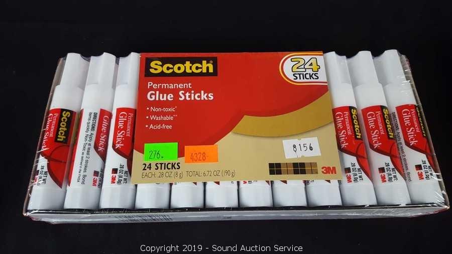 Scotch Permanent Glue Stick, 0.28 oz, 24-count