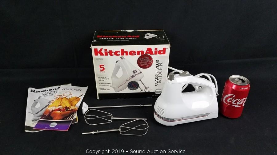 KitchenAid Classic Plus 5 Speed Hand Mixer Blender Model KHM5TB