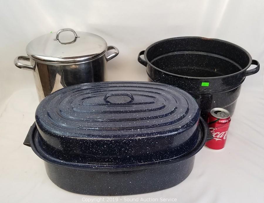 Sound Auction Service - Auction: 06/28/18 Knick-Knack & Home Decor Estate  Auction ITEM: Tramontina 16 QT Stainless Boiling Pot w/Lid