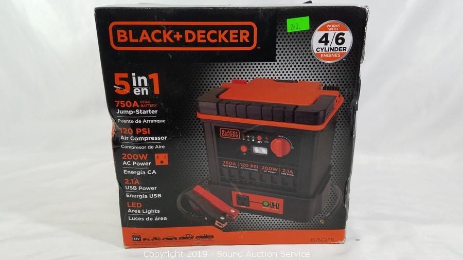 Sound Auction Service - Auction: 02/12/19 Major Appliances, Tools & Home  Improvement Online Auction ITEM: Black & Decker 900Amp 12V Portable Power  Station