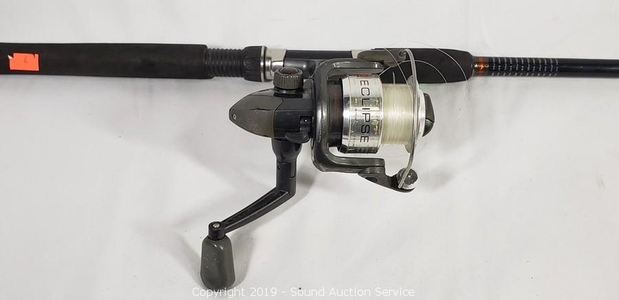 Sound Auction Service - Auction: 03/21/19 Backman, Baskin, Rice & Others  Multi-Estate Auction ITEM: 3 Fishing Rods w/ Reels & Tackle