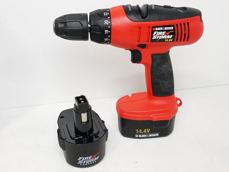 Sound Auction Service - Auction: 03/28/19 Coan Estate Auction - Part 1  ITEM: Black & Decker 14.4v Firestorm Drill & Pivot Driver