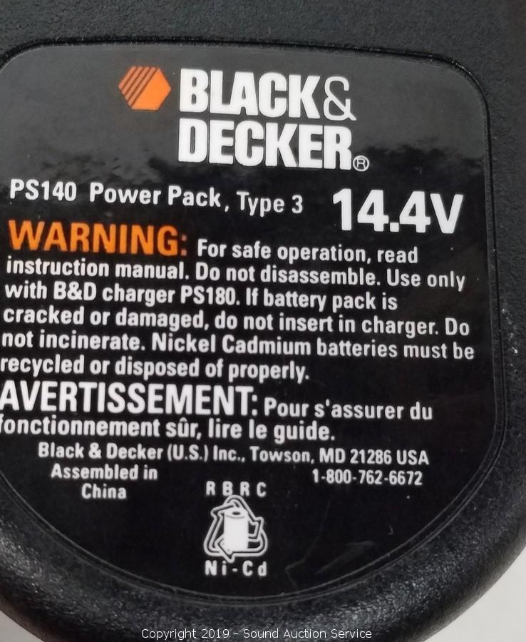 Sound Auction Service - Auction: 03/28/19 Coan Estate Auction - Part 1  ITEM: Black & Decker 14.4v Firestorm Drill & Pivot Driver