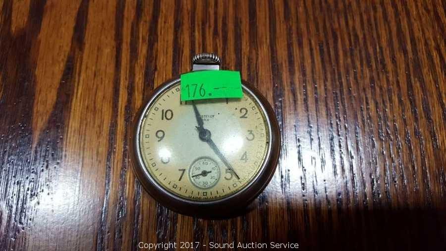 Sound Auction Service - Auction: Doyle & Garrison Estate Auction ITEM: Vtg.  Westclox Dax Wind Up Pocket Watch