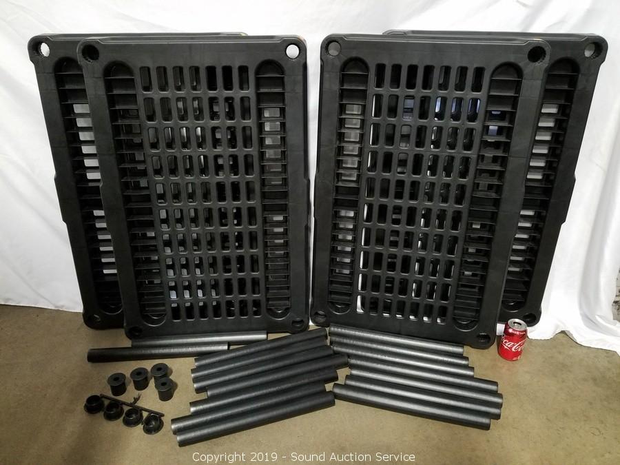 Sound Auction Service - Auction: 04/23/19 Stablein & Others Estate Auction  ITEM: 4-Tier Black Utility Shelf