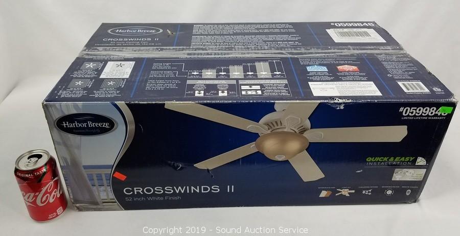 Sound Auction Service - Auction: 04/23/19 Stablein & Others Estate Auction  ITEM: Harbor Breeze 52 Crosswinds II Ceiling Fan