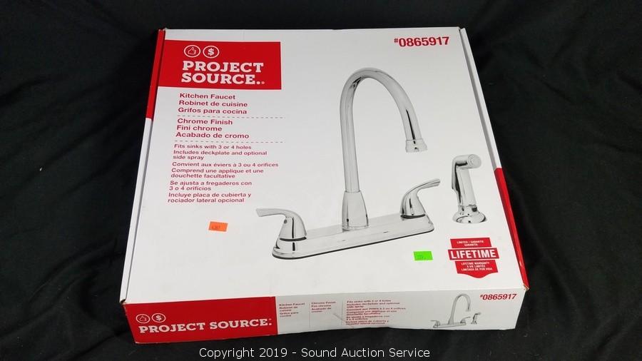 Sound Auction Service - Auction: 04/23/19 Stablein & Others Estate Auction  ITEM: Project Source Chrome Kitchen Faucet