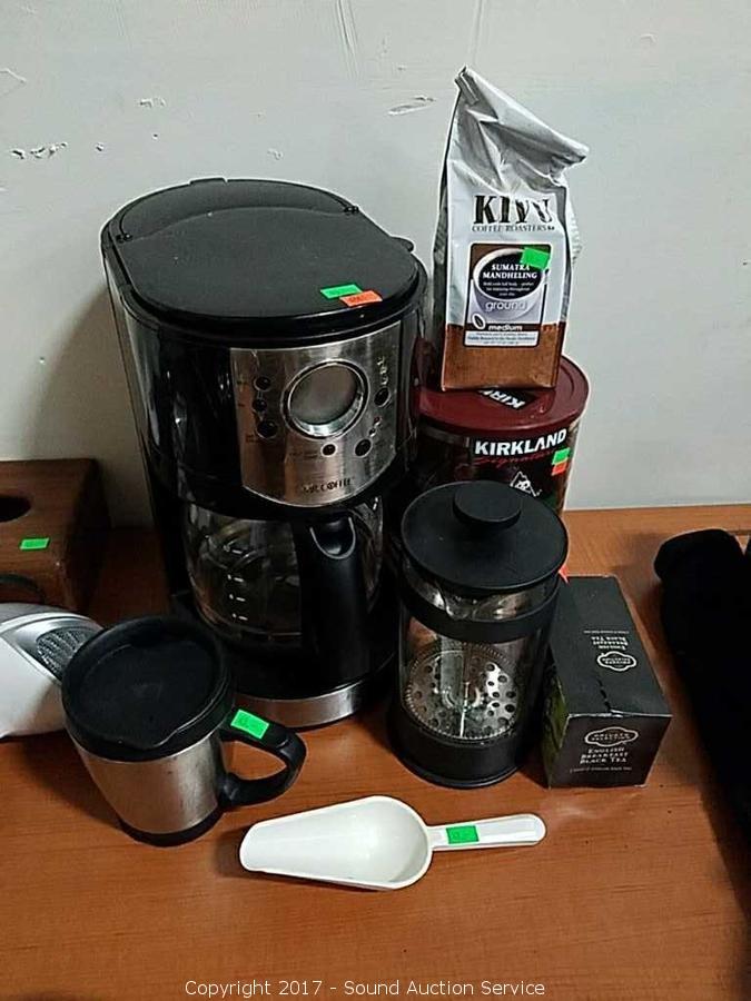 Sound Auction Service - Auction: Call & Cuskelly Estate Auction ITEM: Mr. Coffee  Coffee Pot, Coffee & Supplies
