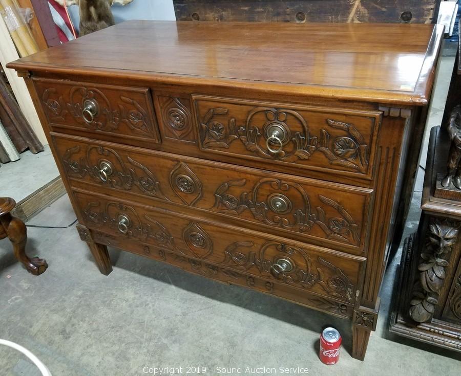 Sound Auction Service - Auction: 06/25/19 Antique's, Collectibles, New &  Used Consignment Auction ITEM: Magnificent Antique Victorian Carved Dresser