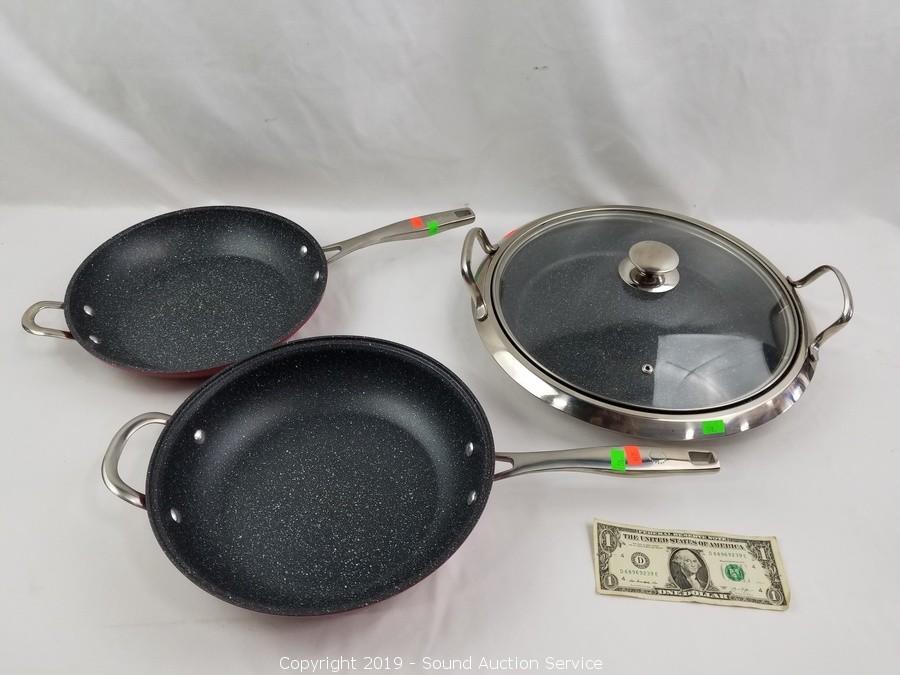 Sound Auction Service - Auction: 08/04/21 Paulsen, Cacuzzi & Others Online  Auction ITEM: NuWave Induction Cookware Set & Green Pan Skillets