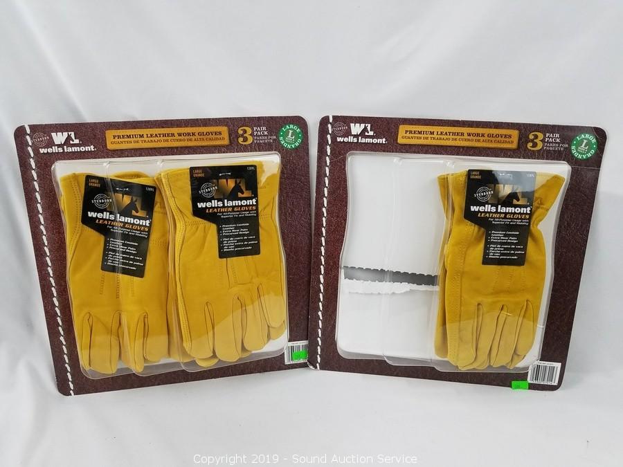 Wells Lamont Premium Leather Work Gloves, Large (1209L)