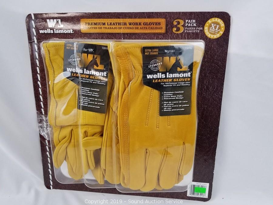 Wells Lamont Premium Leather Work Gloves, Large (1209L)