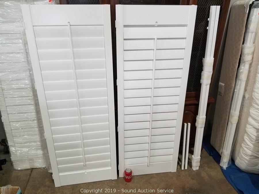 Sound Auction Service - Auction: 08/08/19 Weathers & Others Multi-Estate  Auction ITEM: 2 New White Window Shudders