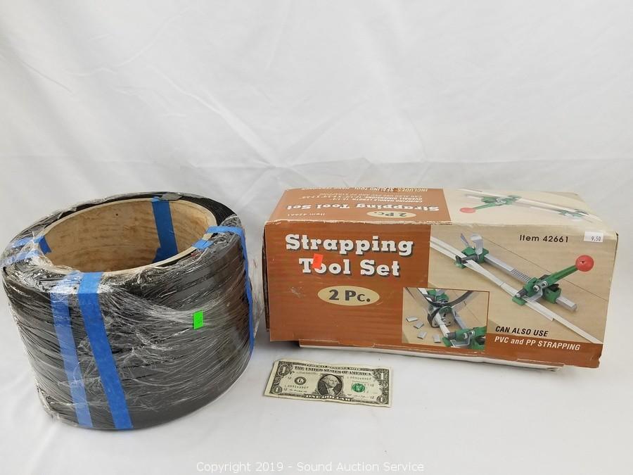 Sound Auction Service - Auction: 08/08/19 Weathers & Others Multi-Estate  Auction ITEM: PVC & PP Strapping Tool w/Strap Clamps