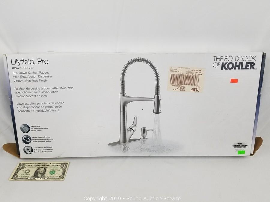 Sound Auction Service - Auction: 08/08/19 Weathers & Others Multi-Estate  Auction ITEM: Kohler Lillyfield Pro Pull Down Kitchen Faucet