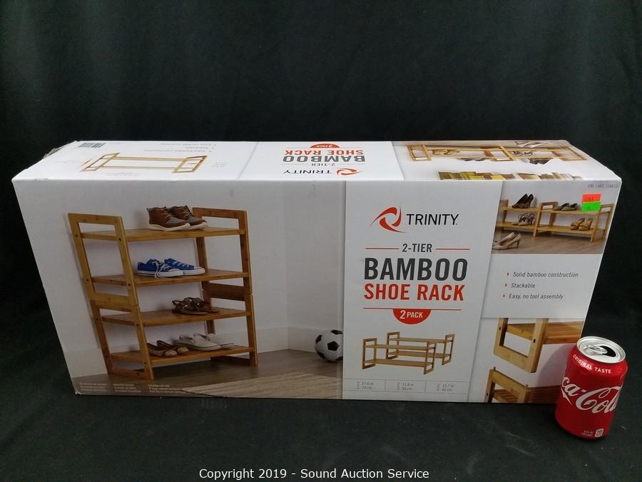 TRINITY Bamboo Shoe Rack, 2-Pack