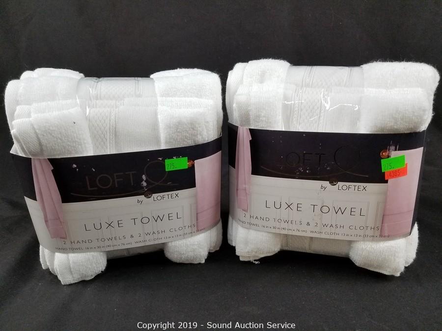 Loftex Loft Luxe Towel Set with 2 Hand Towels and 2 Wash Clothes, Skyway -  NEW