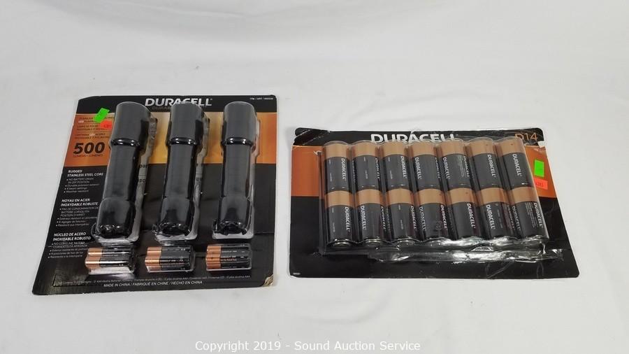 1) Duracell Lantern 2PK 1000 Lumens With USB Plug (1) Duracell Flashlight  With Batteries 3 Pack Open Box - Roller Auctions