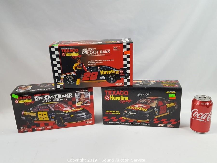 Sound Auction Service - Auction: 10/03/19 Fogle, Wall & Others Multi-Estate  Auction ITEM: 3 Texaco Die Cast Stock Car Coin Banks