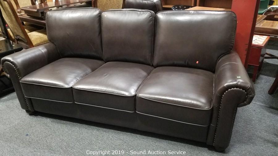 Abbyson living leather deals sofa