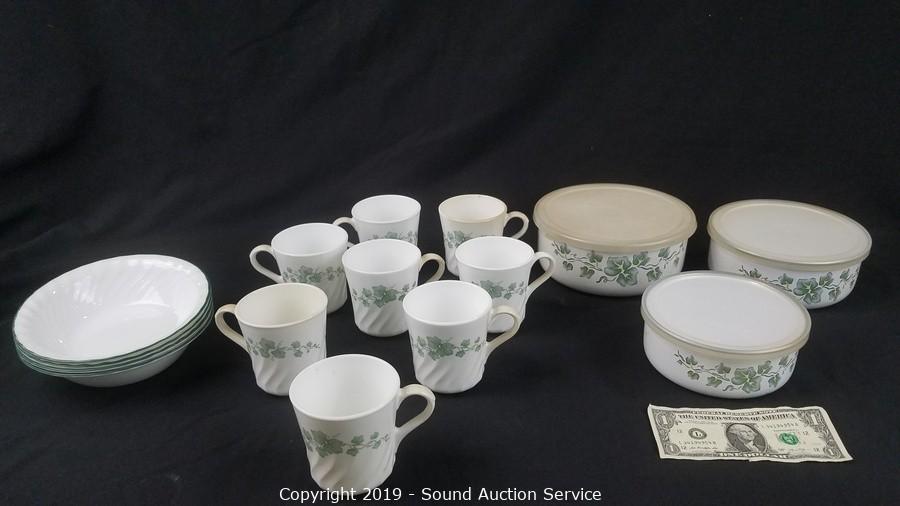 Sound Auction Service - Auction: 11/07/19 King, Kilkoff, Cramer & Others  Multi-Estate Auction ITEM: 19pc Corelle Callaway Bowls & Cups