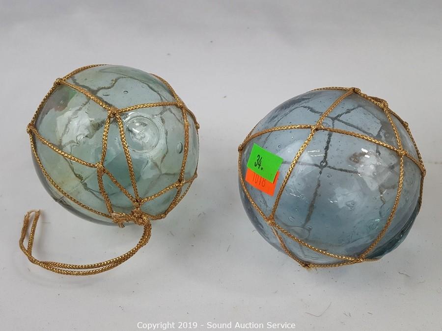 Sound Auction Service - Auction: 11/21/19 Campbell, Butterfield & Others  Multi-Estate Auction ITEM: 4 Vintage Japanese Glass 3 Fishing Floats