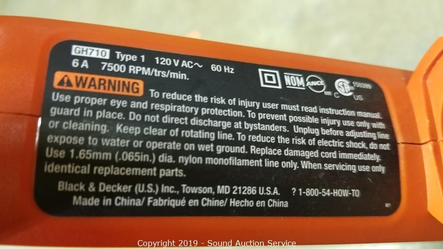 Sound Auction Service - Auction: 07/21/21 Meyer, Lynch & Others Online  Auction ITEM: Black & Decker Elec .18 Hedge Trimmer w/Cord