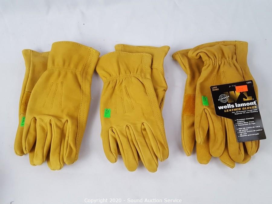 Wells Lamont Premium Leather Work Gloves, Large (1209L)