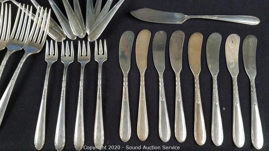 Heiress By Oneida Sterling Silver Steak Knife Set 4pc Large Texas Sized  Custom Auction